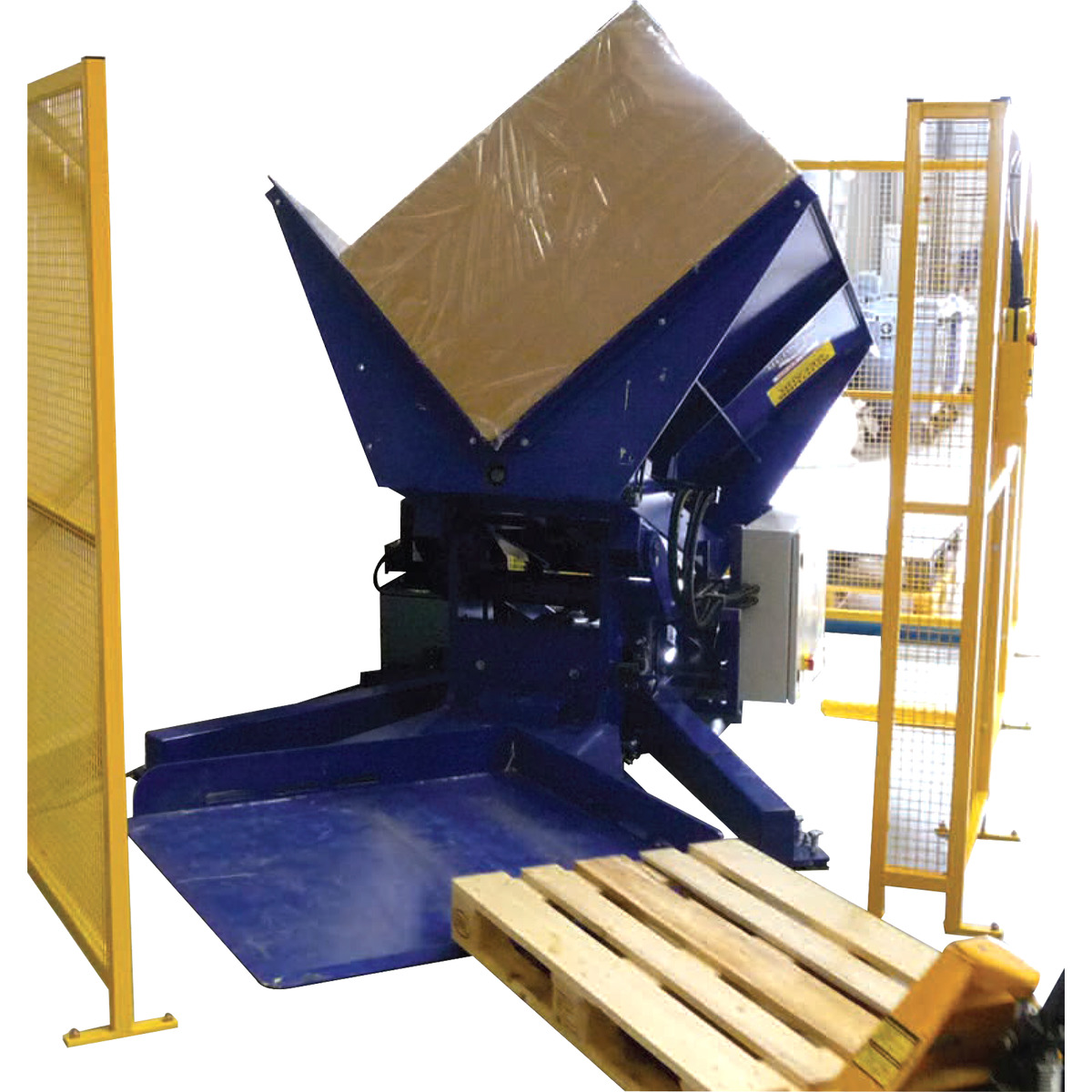 V type pallet changer